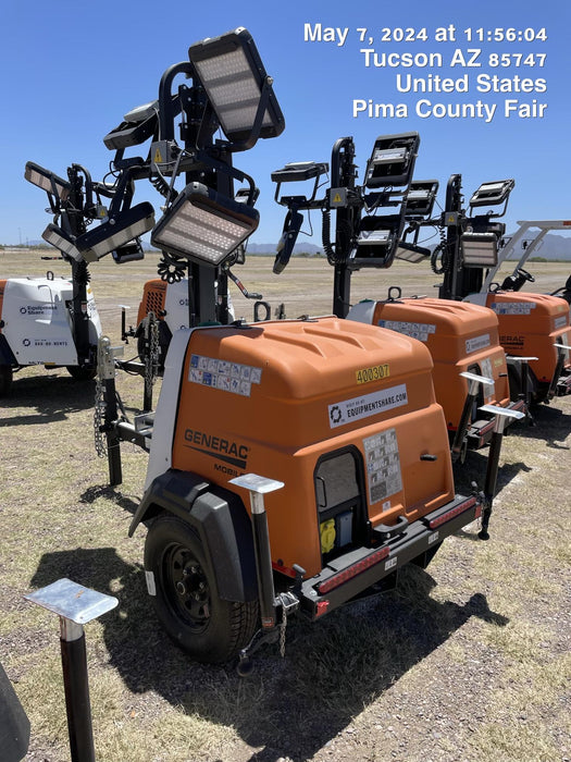 2024 Generac MLT2 Diesel, Flex Switch 120V Input, Powerzone Controller, 
(4) 320W LED Lights, 4kW Generator, 39.9 Gal Fuel Tank, 2" Ball, T3