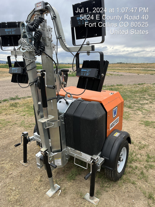 2024 Wanco WLTT-4MM4K Diesel, Deep Sea Controller, Shore Power Plug, Auto Start, (4) 350W LED Floodlights, 4kW Generator, 60 Gal Fuel Tank, 2" Ball, T3