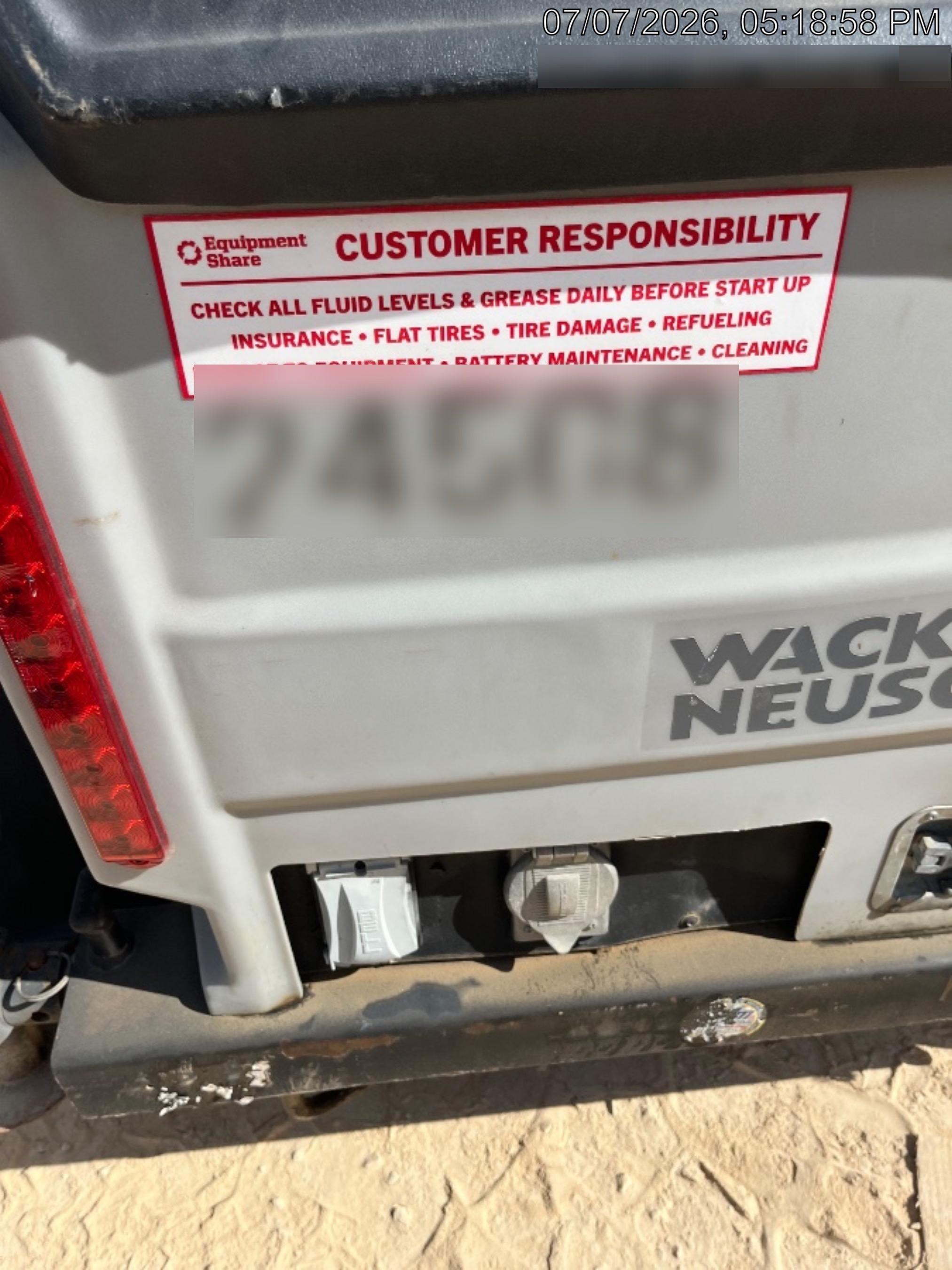 2019 Wacker Neuson LTV6L-MH Wacker Neuson LTV6 Standard Options, ES Track Hardware, Fuel Level Sensor