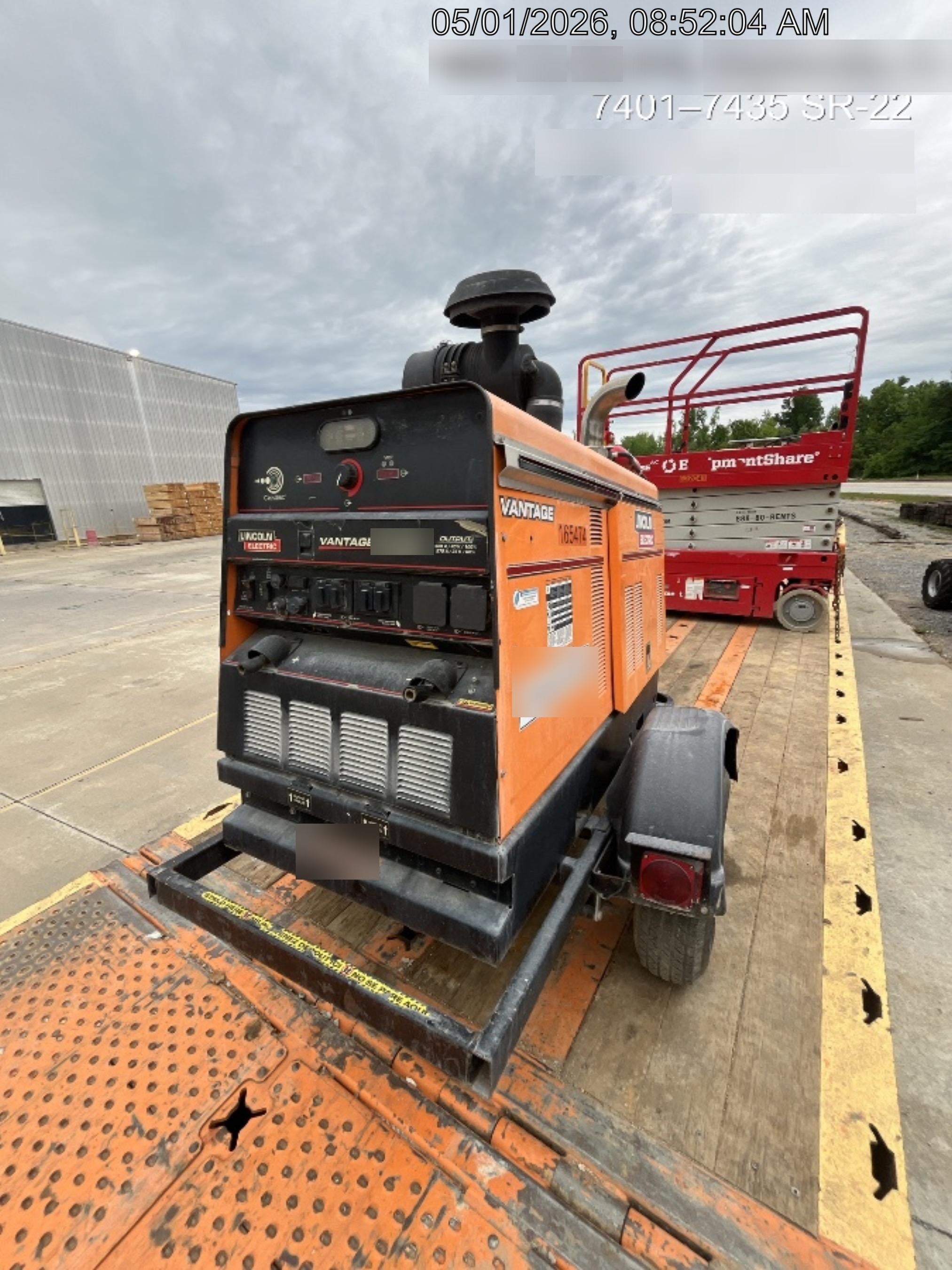 2021 Lincoln Electric Vantage 549X Ready Pak 3, ORANGE (includes trailer, cable rack, fender light kit)