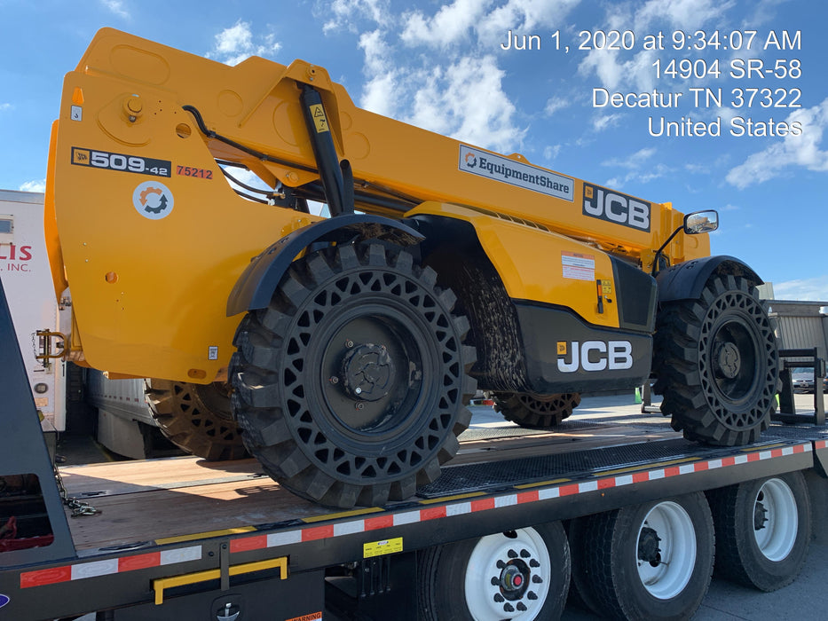 2020 JCB 509-42 Canopy, Solid Tires, Work Lights, Beacon, Aux Hydraulics, Back up Alarm, Lifting Eye, ES Decals
