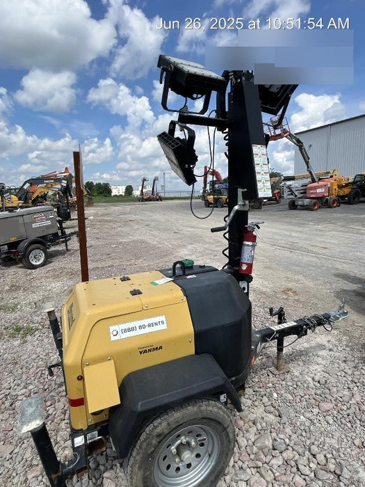 2022 Allmand NLV3GR (4) LED Light Fixture 350W, 23' Vertical Mast, 3kW Prime, Towable, ES Decals, T3