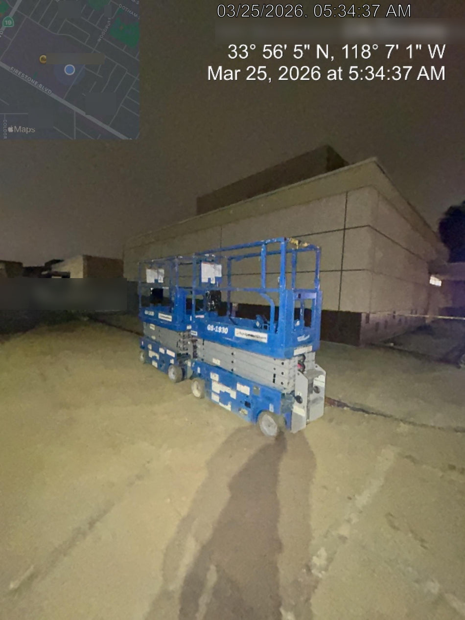 2020 Genie GS-1930 Solid Non Marking Tires, Beacon, Folding rails with half height swing gate, 800W Inverter