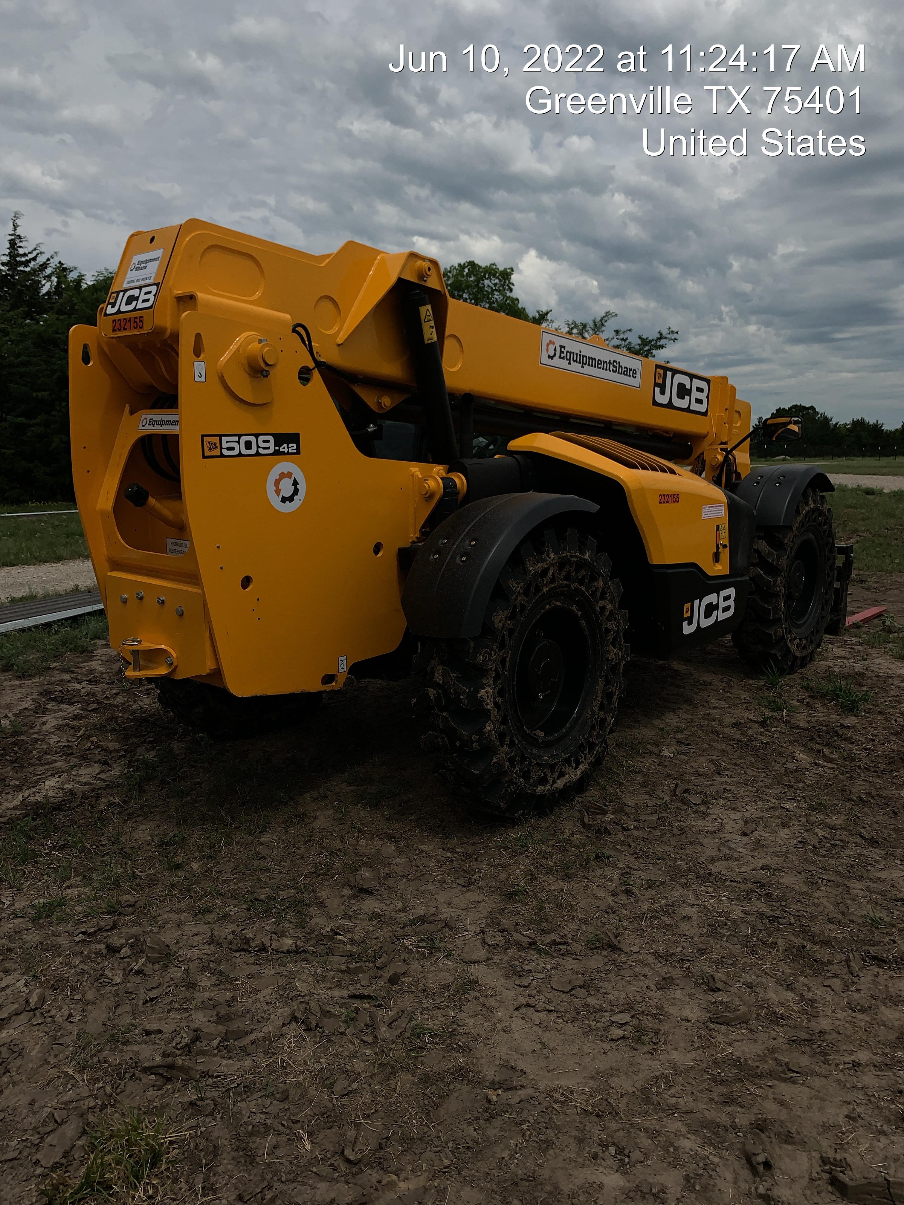 2022 JCB 509-42 74Hp Dsl, Canopy, Sld Tires, LED WL, Bcn, L Hook, EST
