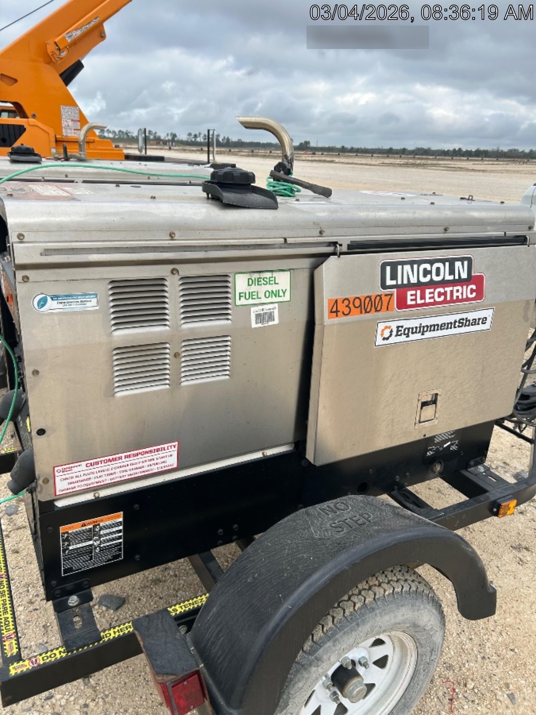 2024 Lincoln Electric LE400 Kubota V1505, Trlr, Cable Rack, Light Kit, ES Decals, T3