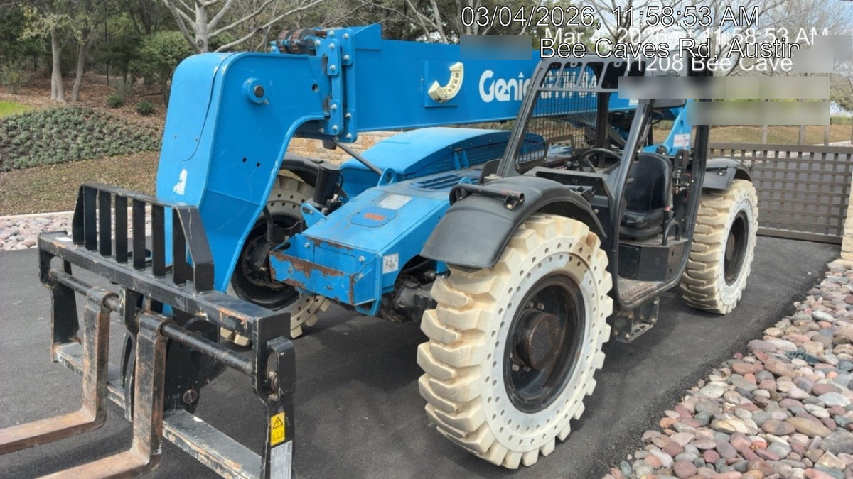 2017 Genie GTH-844 Diesel Engine, Solid Tires, 60" Carriage, Open ROPS