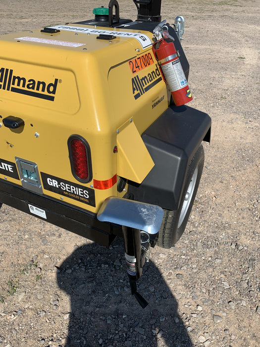 2022 Allmand NLV3GR (4) LED Light Fixture 350W, 23' Vertical Mast, 3kW Prime, Towable, ES Decals, T3