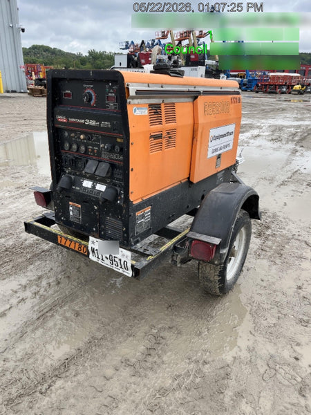 2021 Lincoln Electric Vantage 322 Vantage 322 Ready Pak 3 w/ Decals, ORANGE (includes trailer, cable rack, fender light kit) NO Telematics