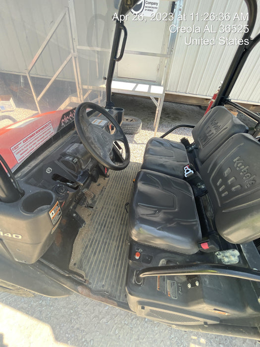 2020 Kubota RTV-X1140W-H 4WD, LED Strobe, Windshield Acrylic Clear, Plastic Canopy, Wire Harness Kit, Backup Alarm