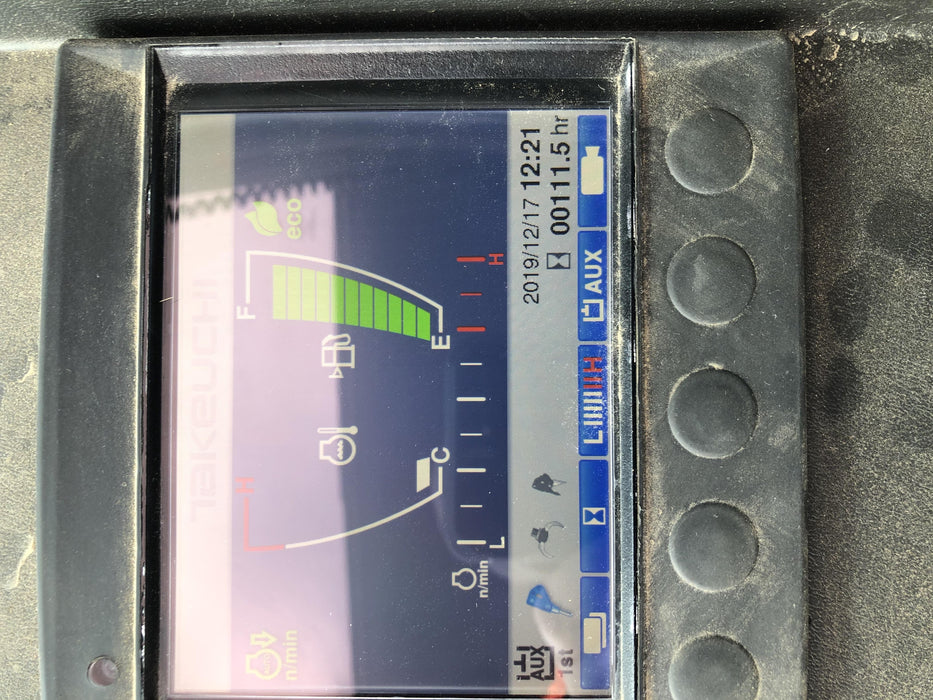 2019 Takeuchi TB290 Cab/Heat/AC Rubber tracks, Dozer blade, Travel alarm, Auxiliary hydraulics w/Manual QC, Hydraulic thumb, 18", 24", and 36" Buckets