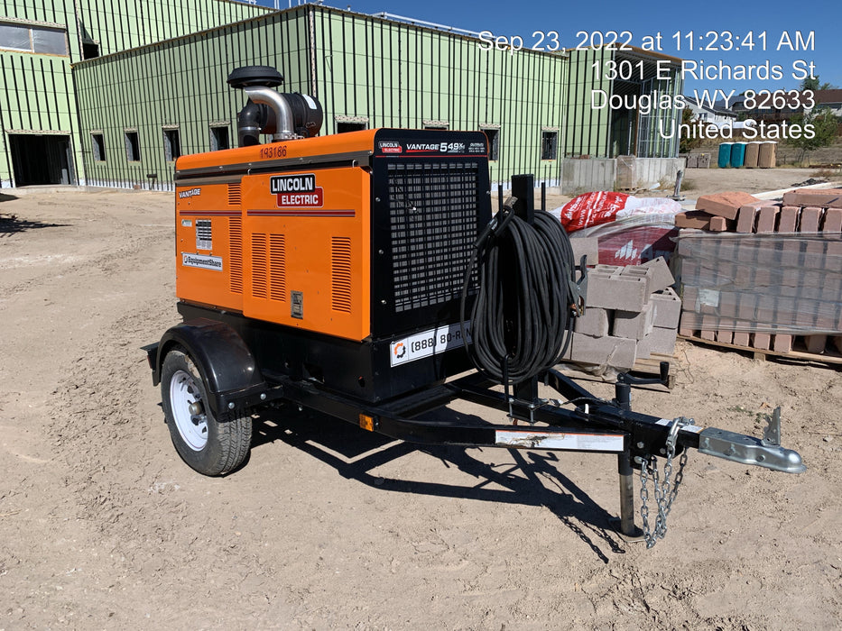 2021 Lincoln Electric Vantage 549X Ready Pak 3, ORANGE (includes trailer, cable rack, fender light kit)