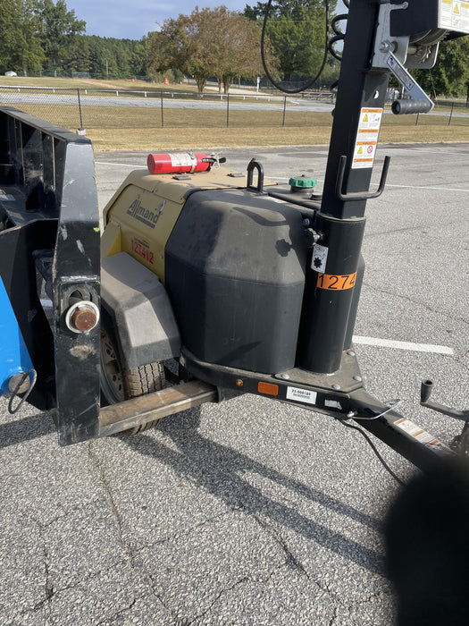 2021 Allmand NLV3GR (4) LED Light Fixture 350W, 23' Vertical Mast, 3kW Prime, Towable, Deep Sea L401, Leveling Jacks, Yanmar T4F 5.8hp