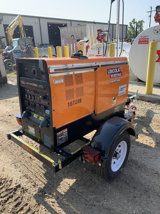 2021 Lincoln Electric Vantage 322 Vantage 322 Ready Pak 3 w/ Decals, ORANGE (includes trailer, cable rack, fender light kit) NO Telematics