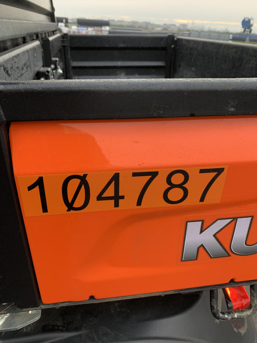 2020 Kubota RTV-X1140W-H 4WD utility cart -LED strobe -Windshield tempered glass -Plastic canopy -Wire harness kit -Backup alarm