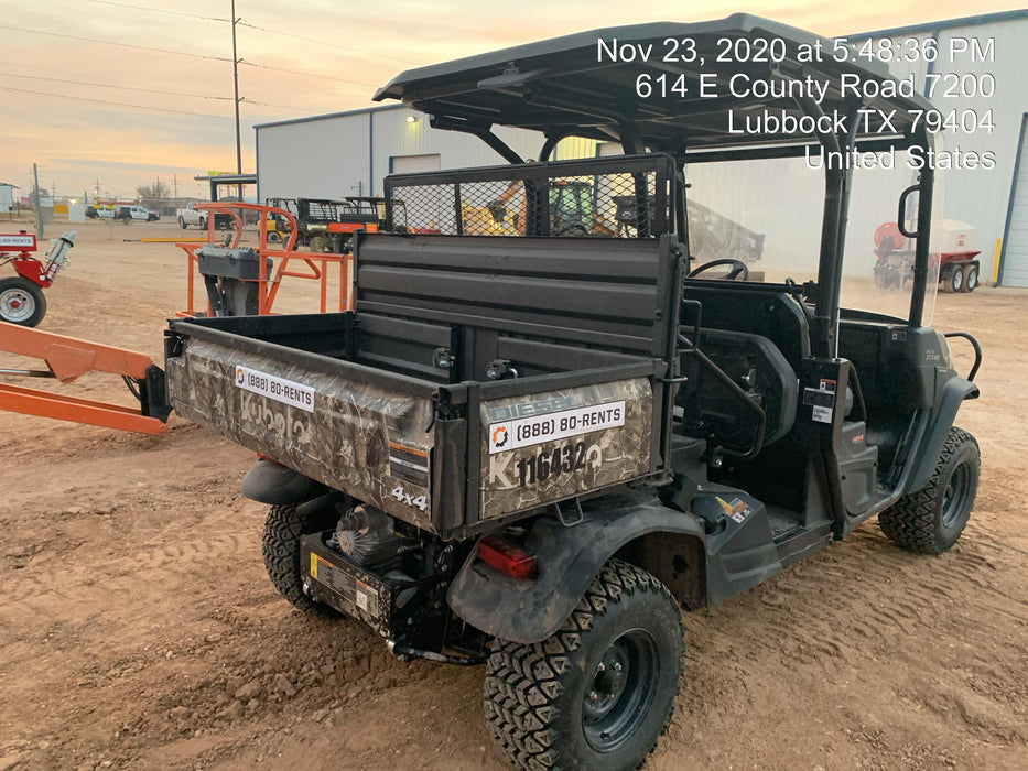 2020 Kubota RTV-X1140 CAMO, CANOPY, STROBE, BACK UP ALARM, WINDSHIELD, FIRE EXT