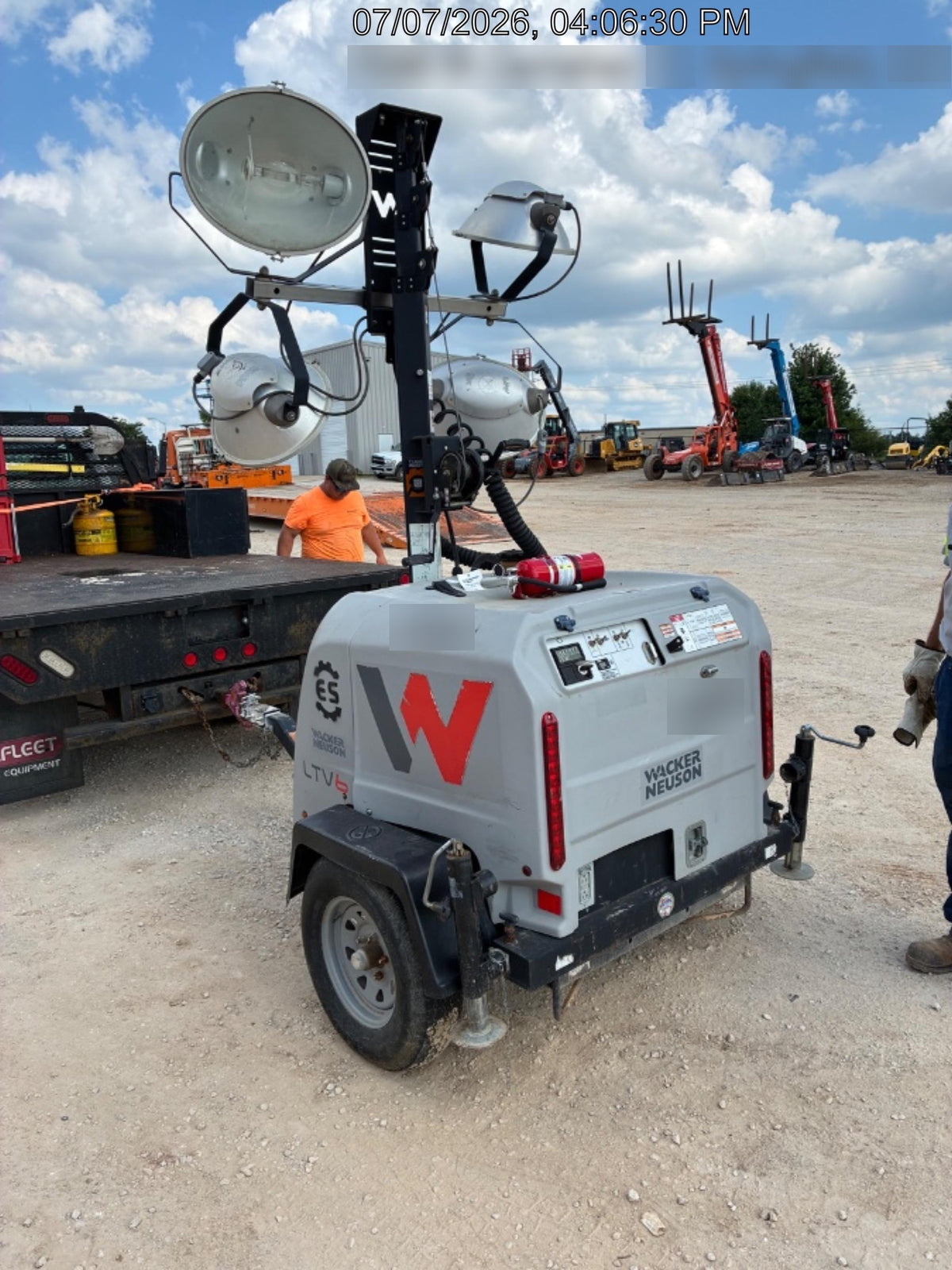 2018 Wacker Neuson LTV6L-MH Wacker Neuson LTV6L Mobile Light Tower w/Fuel Level Sensor Installed