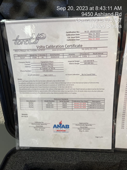 2020 TORCUP VT-500KIT