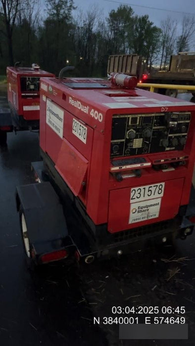 2022 Shindaiwa DGW400MDL Kubota D902 Engine, 23 HP, Dual Op Welder, Wire, Arc, Droop Stick, Tig, and CC Stick Functionality, Simulphase, 3 Phase and 1 Phase Gen Output, Single Axle NB Trlr, Slr Trckl Chrg 12V 12W, Fire Ext