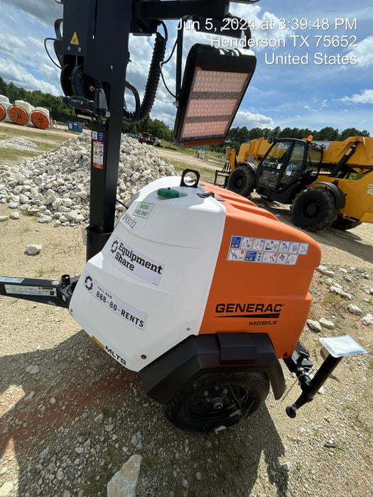 2024 Generac MLT2 Diesel, Flex Switch 120V Input, Powerzone Controller, 
(4) 320W LED Lights, 4kW Generator, 39.9 Gal Fuel Tank, 2" Ball, T3