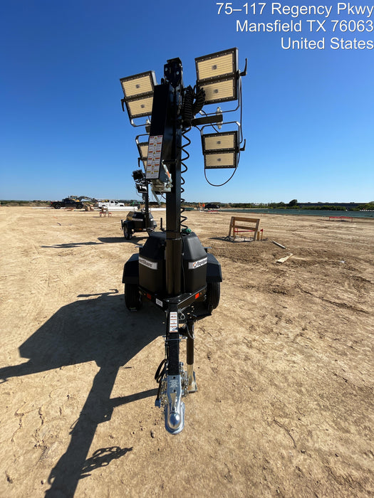 2022 Allmand NLV3GR (4) LED Light Fixture 350W, 23' Vertical Mast, 3kW Prime, Towable, ES Decals, T3