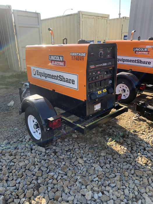 2021 Lincoln Electric Vantage 322 Vantage 322 Ready Pak 3 w/ Decals, ORANGE (includes trailer, cable rack, fender light kit) NO Telematics