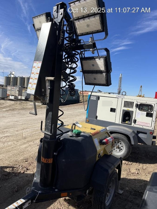 2022 Allmand NLV3GR (4) LED Light Fixture 350W, 23' Vertical Mast, 3kW Prime, Towable, ES Decals, T3