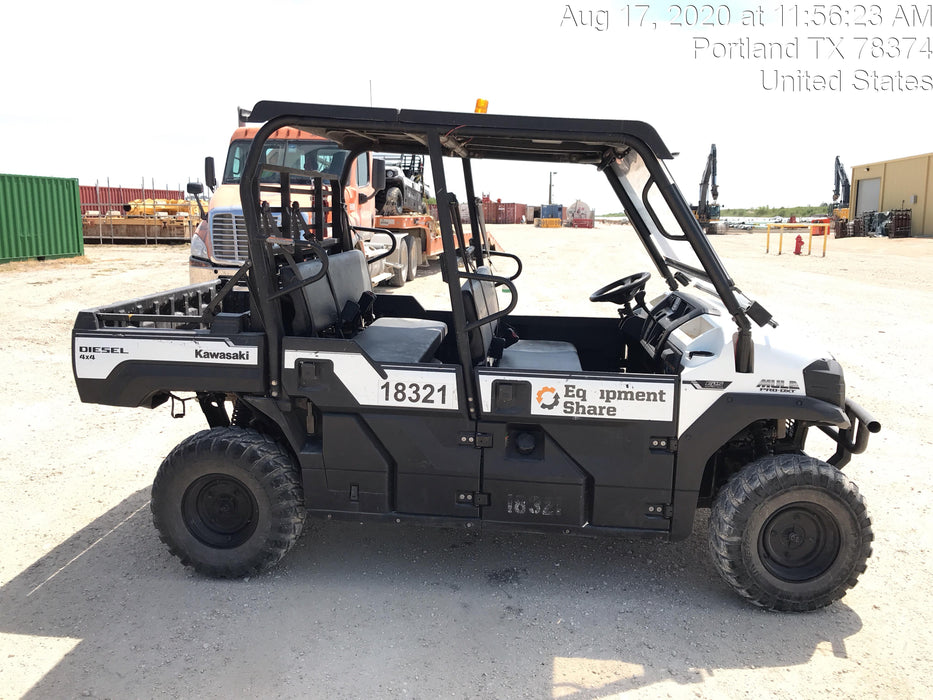 2018 Kawasaki MULE PRO-DX Kawasaki Mule 4x4 Diesel UTV w/Hard Top, Windshield, Beacon, Backup Alarm, ES Keypad/Hardware Installed
