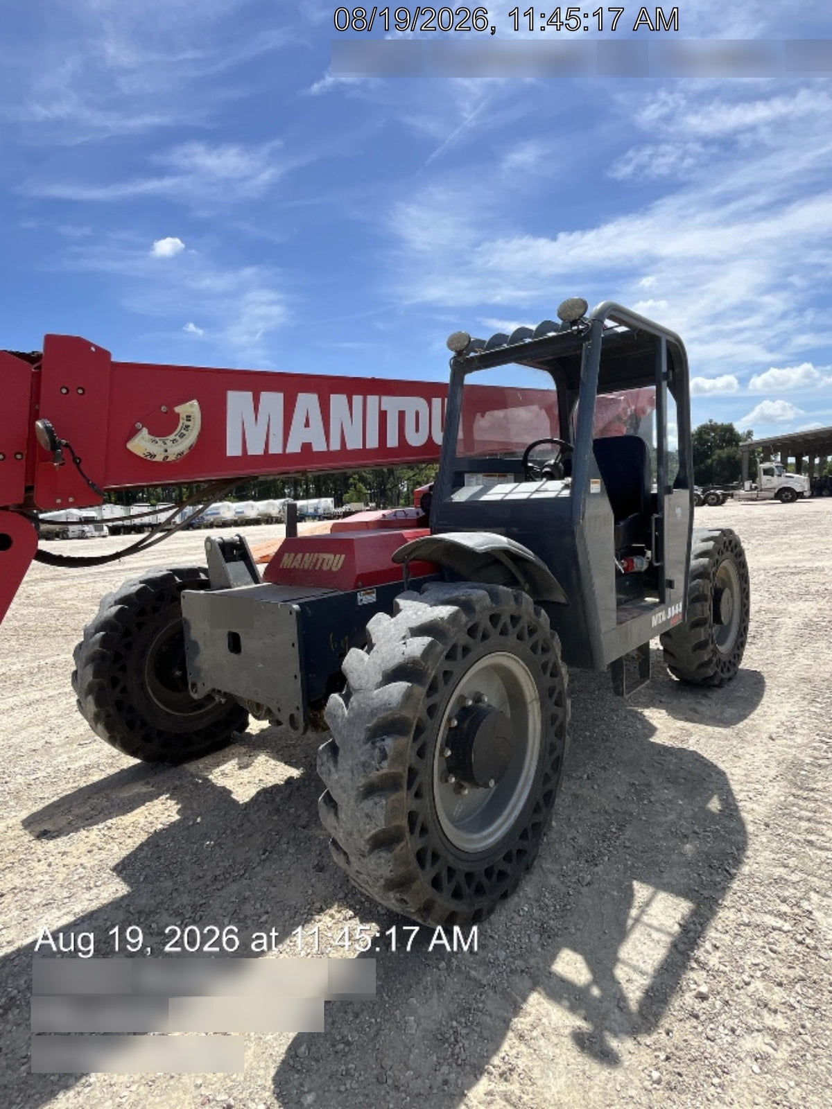 2019 Manitou MTA8044 MTA8044 - 74 HP T4, Canopy, Worklights/Strobe, Beacon, 66" Carriage, 48" Forks, Solid Tires, Lift Hook, Aux Hydraulics
