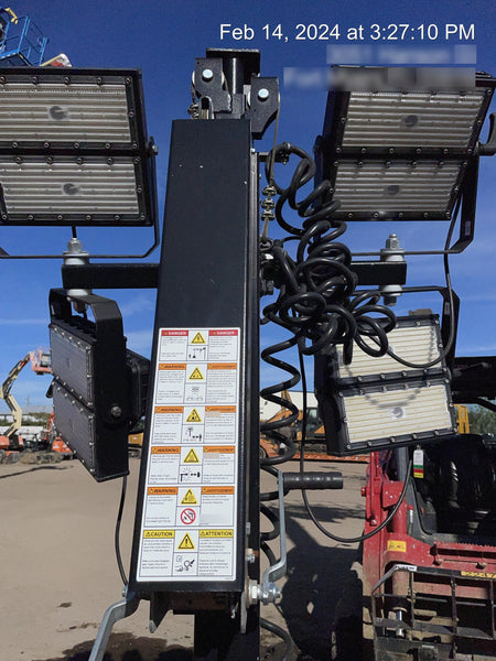 2022 Allmand NLV3GR (4) LED Light Fixture 350W, 23' Vertical Mast, 3kW Prime, Towable, Deep Sea L401, Leveling Jacks, Yanmar T4F 5.8hp
