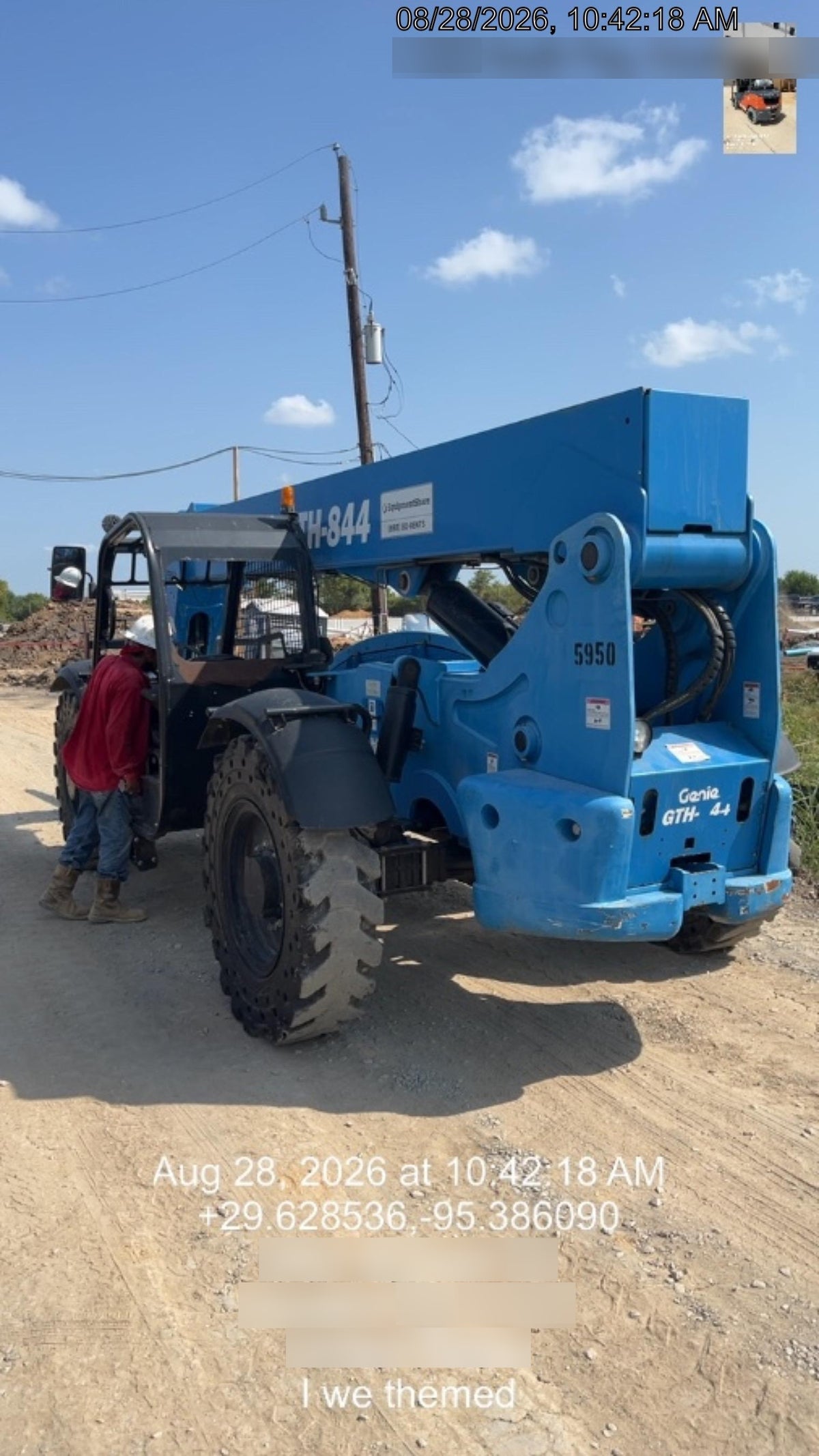 2017 Genie GTH-844 Genie GTH-844, Solid Tires, 60" carriage/forks, Open ROPS, Work Lights