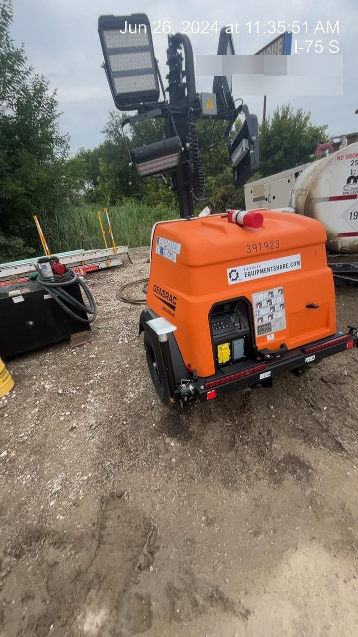 2024 Generac MLT2 Diesel, Flex Switch 120V Input, Powerzone Controller, 
(4) 320W LED Lights, 4kW Generator, 39.9 Gal Fuel Tank, 2" Ball, T3