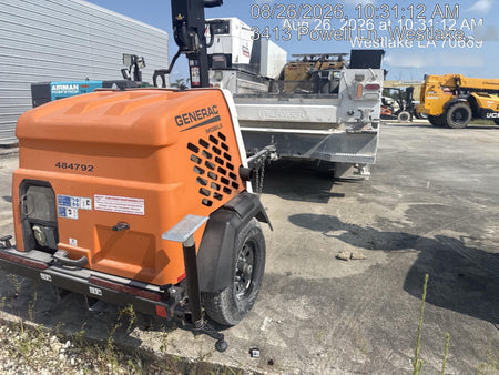 2025 Generac MLT6SMDS Diesel, Mitsubishi / Final Tier 4 Engine, 10.5 HP @ 1800 RPM, (4) 320W G4 LED's, Brushless Excitation, Capacitor Regulated, Vertical Mast, Manual Winch, 5kW Export Power, Power Zone Auto Light Controller