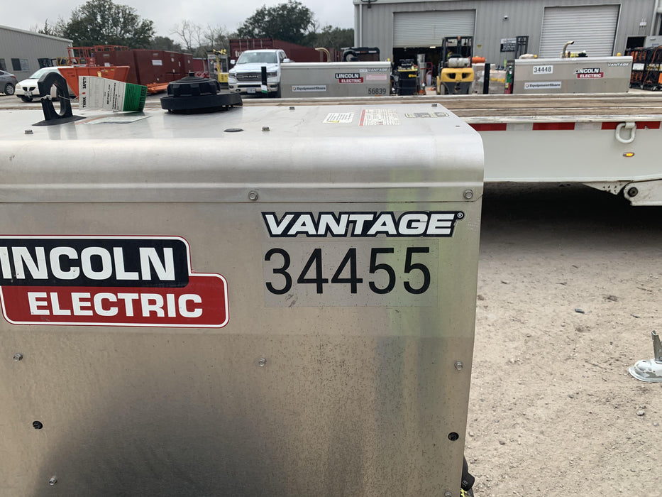 2019 Lincoln Electric Vantage 322 Welder Ready-Pak 3, Two wheel trailer, Fender and Light kit, Cable Rack