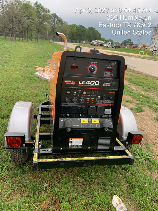 2022 Lincoln Electric LE400 Kubota V1505, Trlr, Cable Rack, Light Kit, ES Decals, T3