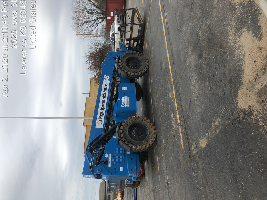 2018 Genie GTH-1056 Genie GTH-1056 w/Enclosed Cab w/HVAC, Work Lights, Solid Tires, Beacon, 60" Carriage and Forks