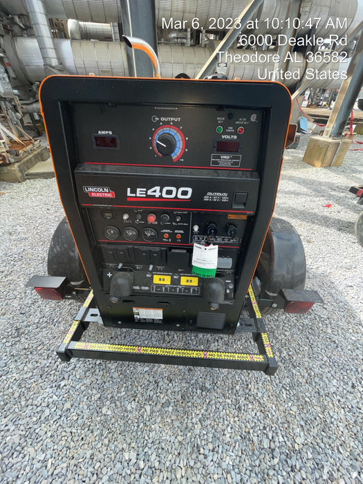 2022 Lincoln Electric LE400 Kubota V1505, Trlr, Cable Rack, Light Kit, ES Decals, T3