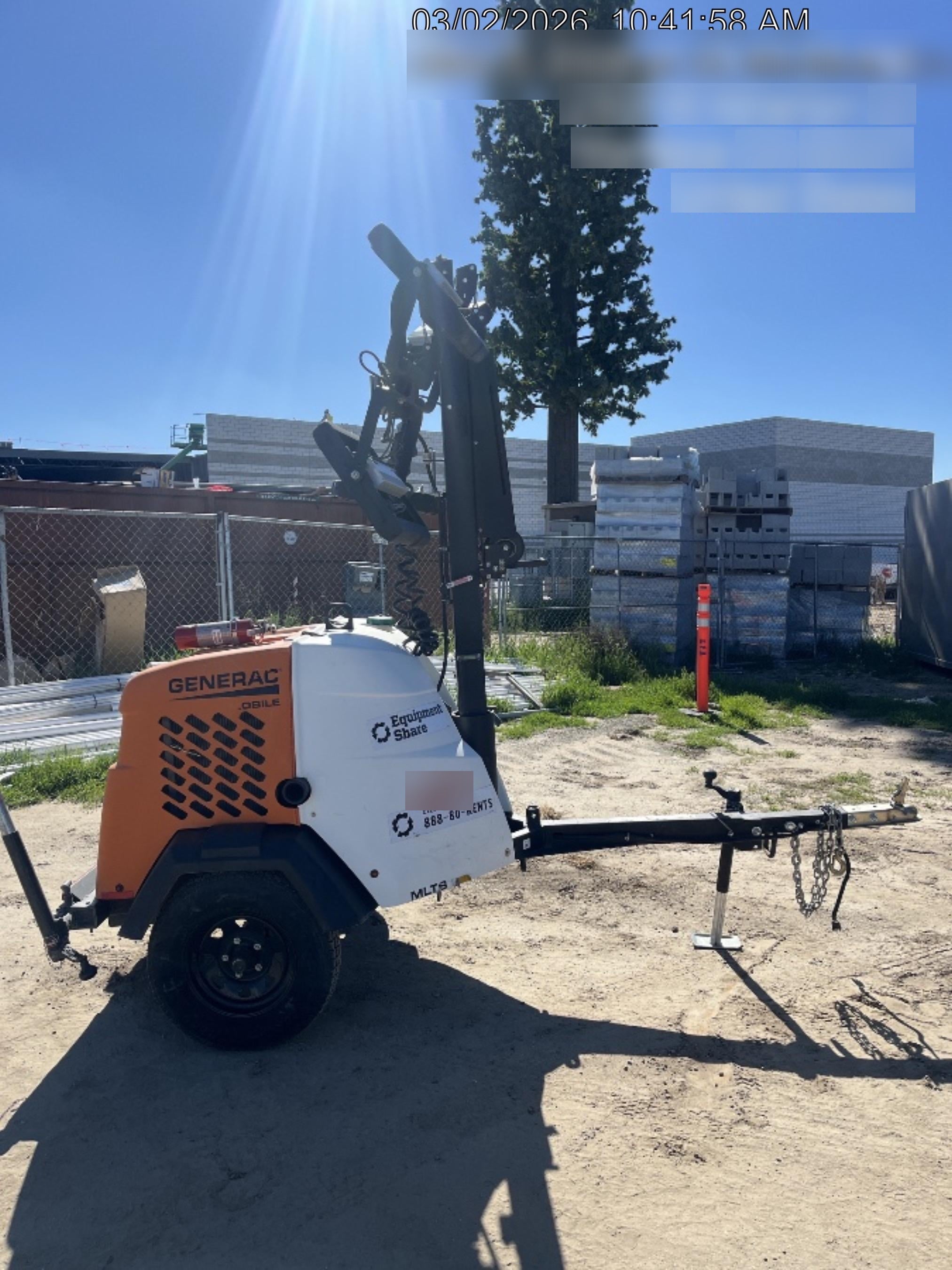 2023 Generac MLT2 Diesel, Flex Switch 120V Input, Powerzone Controller, (4) 320W LED Lights, 4kW Generator, 39.9 Gal Fuel Tank, 2" Ball, T3