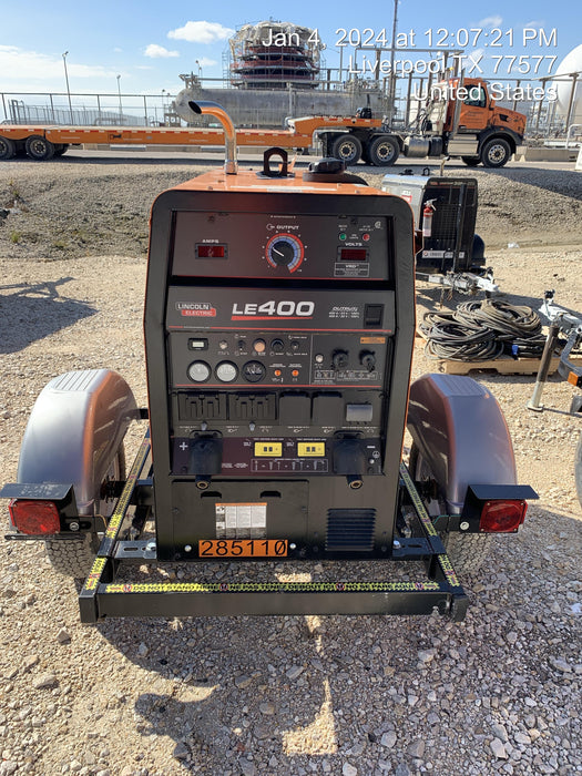 2022 Lincoln Electric LE400 Kubota V1505, Trlr, Cable Rack, Light Kit, ES Decals, T3