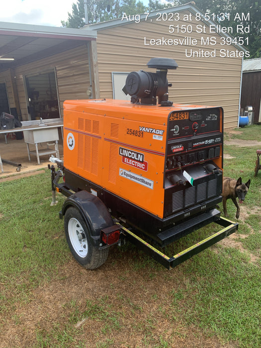 2022 Lincoln Electric Vantage 549X Crosslink Technology, Trailer Mounted, ES Decals, T3