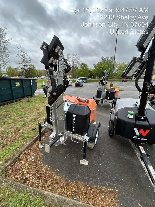 2025 Wanco WLTT-4MM4K Diesel, Mitsubishi L2E, 9.0HP @1800 rpm, Deep Sea Controller, Shore Power Plug, Auto Start, (4) 350W LED Floodlights, 4kW Generator, 60 Gal Fuel Tank, 2" Ball, T3