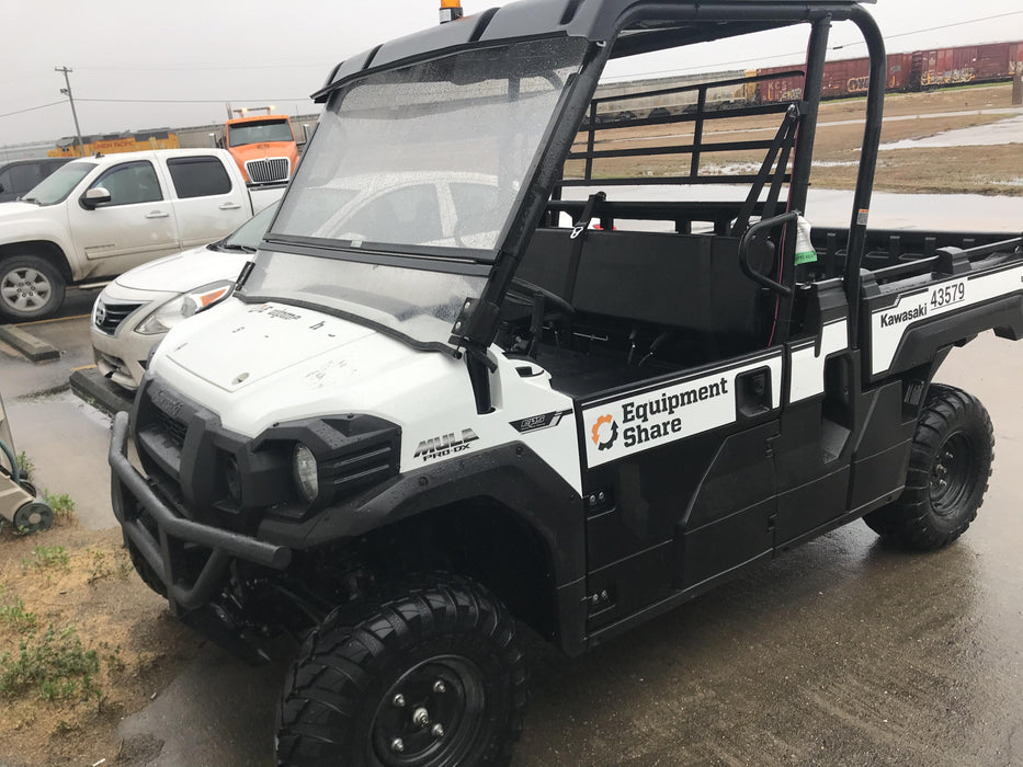 2019 Kawasaki MULE PRO-DX, 2-3 Seat Standard Options, Backup Alarm, Beacon, Plastic Hard Top, Poly Windshield, Horn Kit