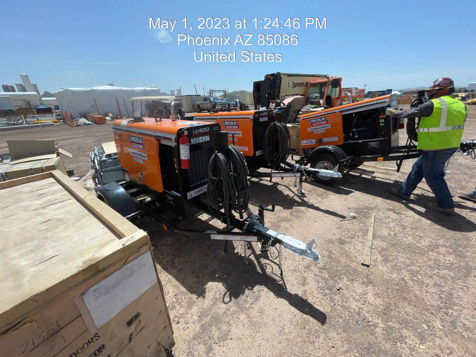 2023 Lincoln Electric LE400 Kubota V1505, Trlr, Cable Rack, Light Kit, ES Decals, T3