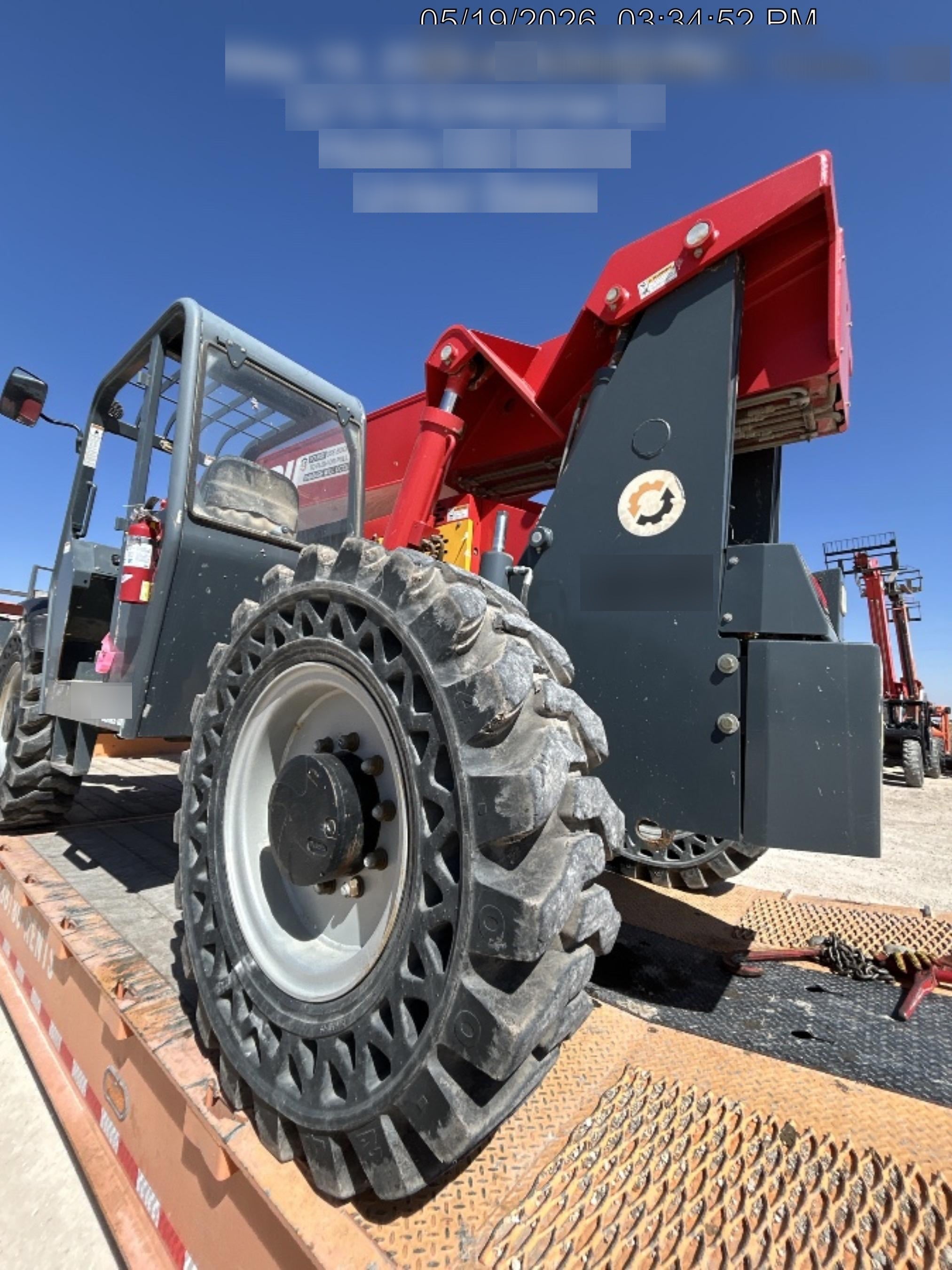 2018 Manitou MTA10055 MTA10055 - 120 HP T4, Canopy, Worklights/Strobe, Beacon, 66" Carriage, 60" Forks, Solid Tires, Lift Hook, Aux Hydraulics