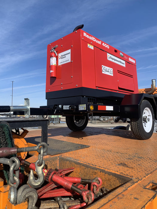 2023 Shindaiwa DGW400MDL Kubota D902 Engine, 23 HP, Dual Op Welder, Wire, Arc, Droop Stick, Tig, and CC Stick Functionality, Simulphase, 3 Phase and 1 Phase Gen Output, Single Axle NB Trlr, Slr Trckl Chrg 12V 12W, Fire Ext