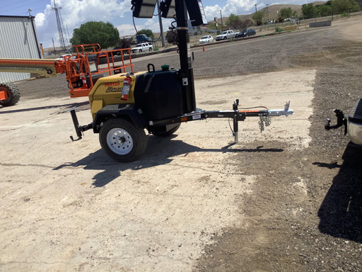 2021 Allmand NLV3GR (4) LED Light Fixture 350W, 23' Vertical Mast, 3kW Prime, Towable, Deep Sea L401, Leveling Jacks, Yanmar T4F 5.8hp