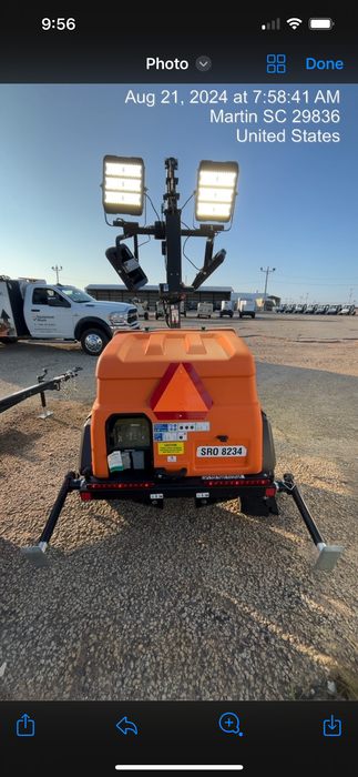 2024 Generac MLT6SKDS-STD4 ELEC WINCH Diesel, Electric Winch Mast, Powerzone Controller, (4) 320W LED Lights, 4kW Generator, 39.9 Gal Fuel Tank, 2" Ball, T3