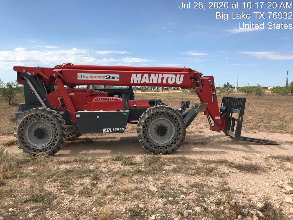 2018 Manitou MTA10055 Manitou MTA10055 - Canopy, Worklights, Beacon, 66" Carriage, 60" Forks, Solid Tires, Aux Hydraulics