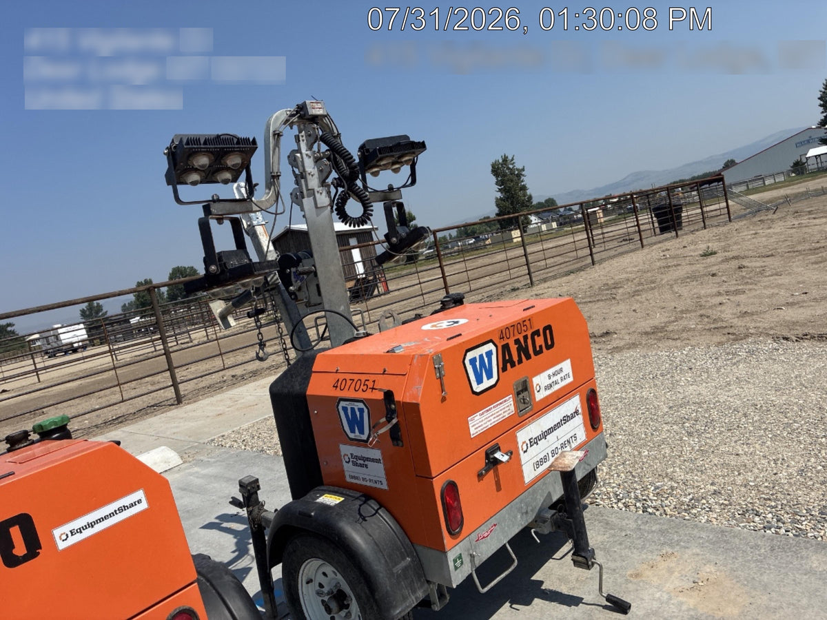 2024 Wanco WLTT-4MM4K Diesel, Deep Sea Controller, Shore Power Plug, Auto Start, (4) 350W LED Floodlights, 4kW Generator, 60 Gal Fuel Tank, 2" Ball, T3