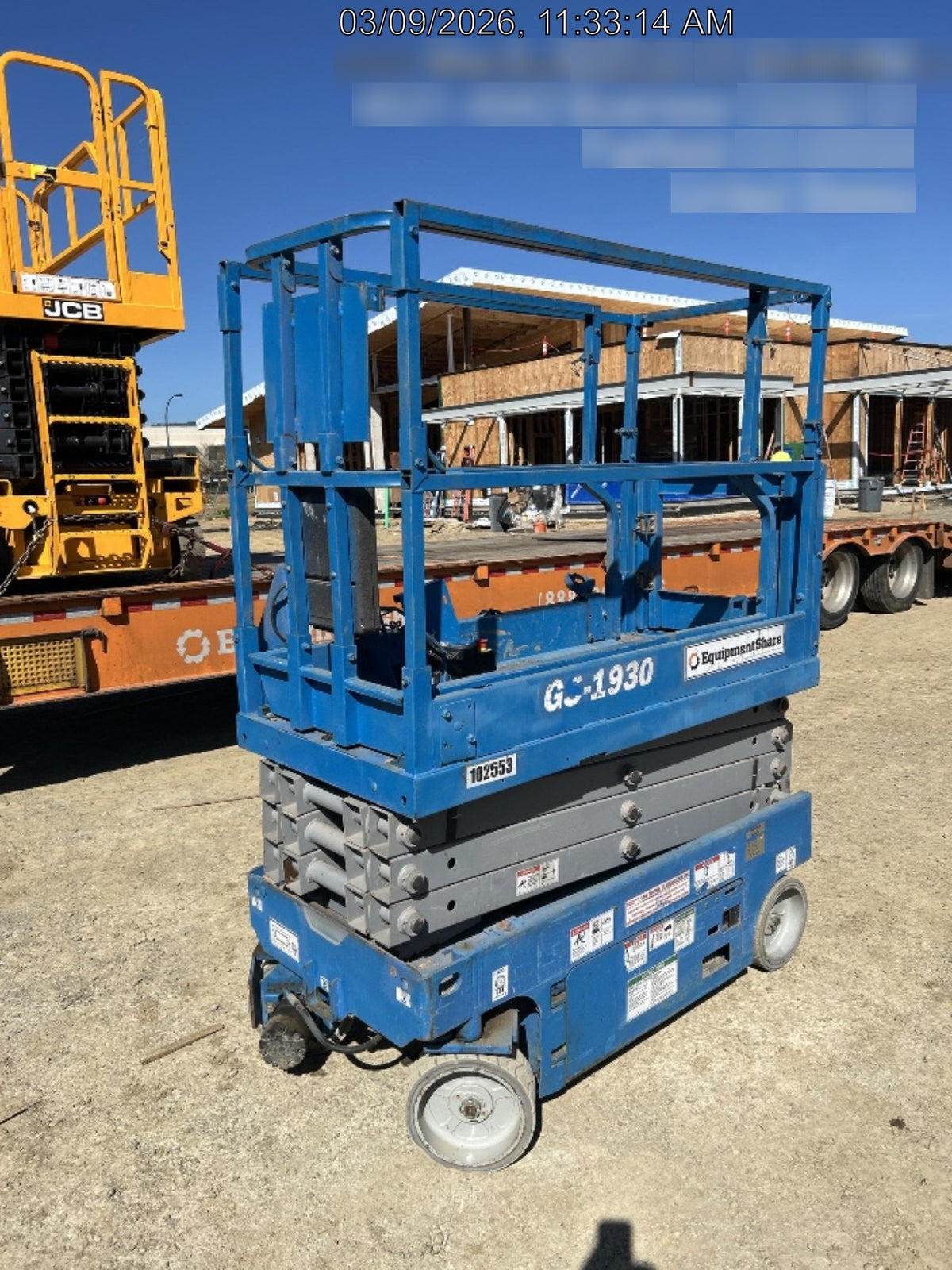 2020 Genie GS-1930 Solid Non Marking Tires, Beacon, Folding rails with half height swing gate, 800W Inverter