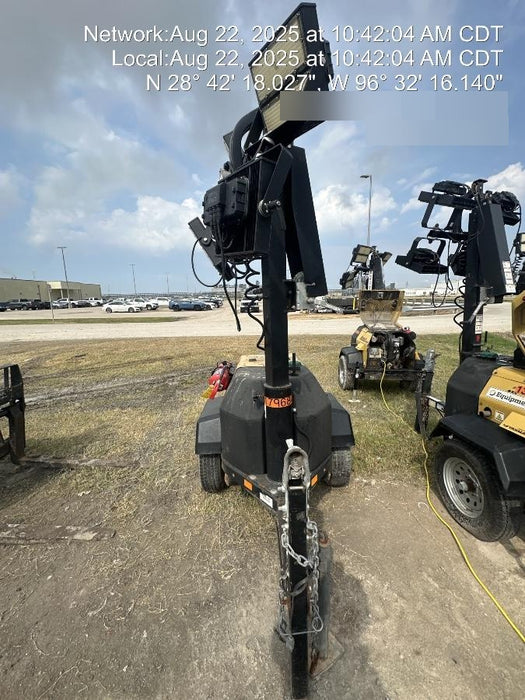 Allmand NLV3GR (4) LED Light Fixture 350W, 23' Vertical Mast, 3kW Prime, Towable, Deep Sea L401, Leveling Jacks, Yanmar T4F 5.8hp